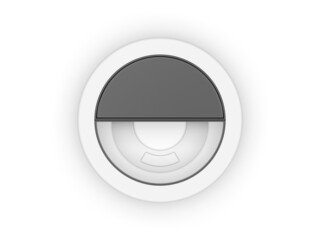 Blank mobile clip on selfie ring light template, 3d render illustration.
