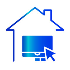 Obraz premium Work from home icon