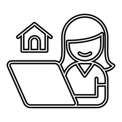 Work from home icon