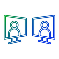Online conference icon
