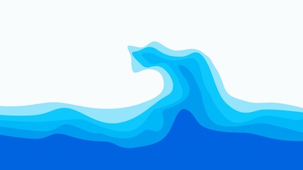 Sea wave or sea tide vector illustration. Abstract sea waves or sea tides vector illustration for background, illustration, abstract art.