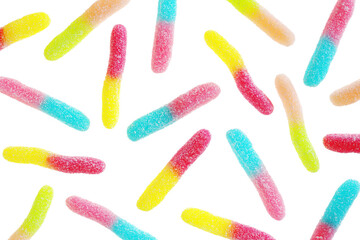 Sugar coated jelly worms