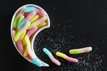 Candies in the form of worms