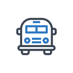 School bus icon vector graphic illustration