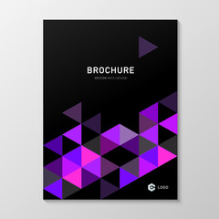 corporate brochure cover design with triangle