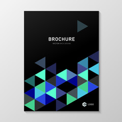 corporate brochure cover design with triangle