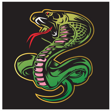 naga illustration. the snake in thai myth. Snake logo in traditional Thai art, Naga Thai dragon Naga line art colours vector. King Naga big snake thai art graphic vector.