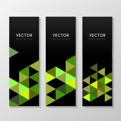 corporate banner design with triangles