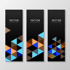 corporate banner design with triangles