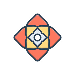 Color illustration icon for pattern 