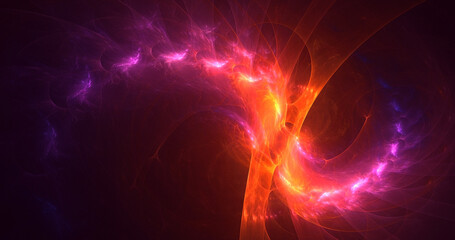 Fototapeta premium 3D rendering abstract multicolor fractal light background