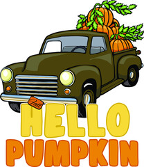  1950s classic autumn truck | hello pumpkin