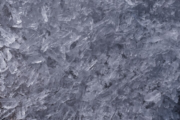 cold background ice broken, crystal frost winter snow abstract