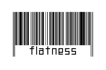 Barcode on white background with inscription flatness below