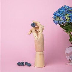 Food photo. Blueberry berries close up