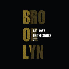BROOKLYN illustration typography. perfect for t shirt design