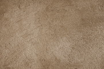Abstract brown plastered texture background. Old grunge stucco wall surface