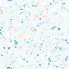 Terrazzo Texture Vector. Flooring Seamless Pattern