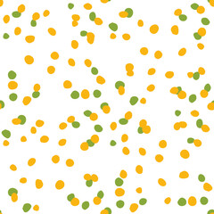 Vector - Seamless pattern white texture with colorful polka dots. Geometric abstract