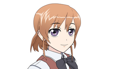 女学生　タイプA　制服　右向き-1