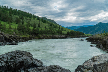 Fototapeta premium a trip to the Altai mountains in the summer periud