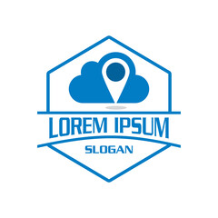 cloud pin logo , technology logo