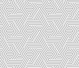 Abstract geometric pattern with stripes, lines. Seamless vector background. White and gray ornament. Simple lattice graphic design.