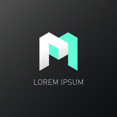 corporate m logo design