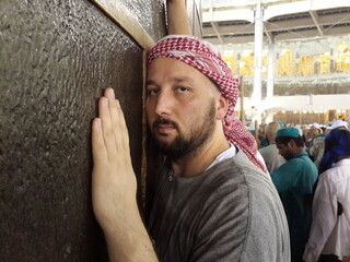 Visiting Kaaba, the closest possible place, high quality photo