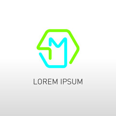 corporate m logo design