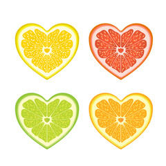 collection set orange orange heart fresh bright