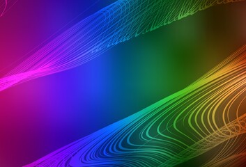 Dark Multicolor vector colorful blur background.