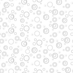 Simple circles geometric seamless pattern black  and white print