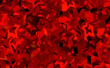 Dark Red vector template with sky stars.