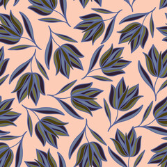 Vector seamless colorful design pattern botanical flowers