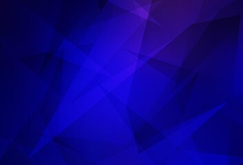Dark BLUE vector background with polygonal style.