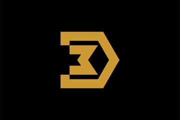 Letter DM logo design vector. Monogram D abstract design.