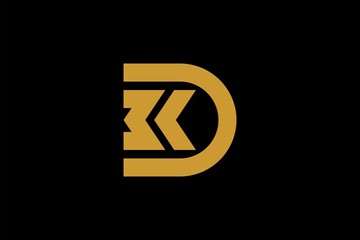Letter DM logo design vector. Monogram D abstract design.
