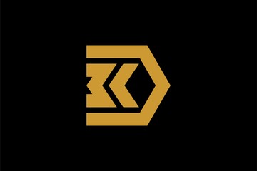 Letter DM logo design vector. Monogram D abstract design.