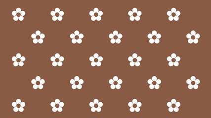 flower pattern on brown background