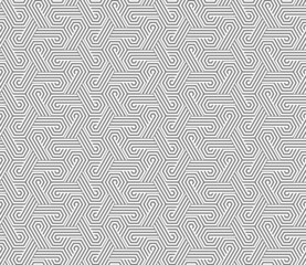 Fototapeta premium Abstract geometric pattern with stripes, lines. Seamless vector background. White and gray ornament. Simple lattice graphic design.