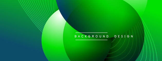 Naklejka premium Gradient circles with shadows. Vector techno abstract background. Modern overlapping forms wallpaper background, design template