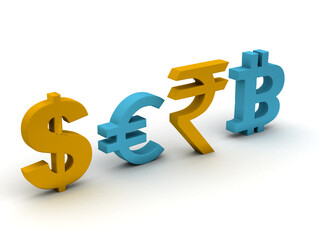 3D illustration of Currency 