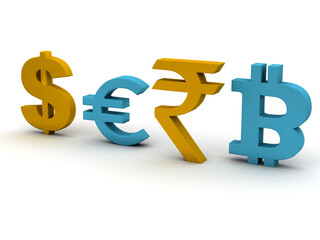 3D illustration of Currency 