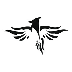 phoenix bird black logo