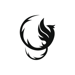 phoenix bird black logo