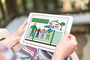 Protection concept on a tablet