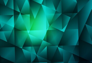 Obraz na płótnie Canvas Light Green vector abstract polygonal template.