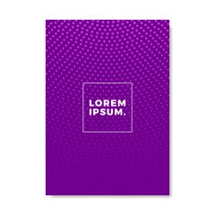 Book cover brochure design with gradient colors and halftone style. Vector illustration.