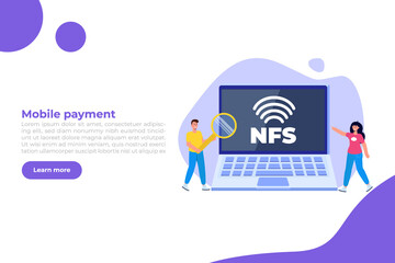 NFS - Network File System. Vector illustration.